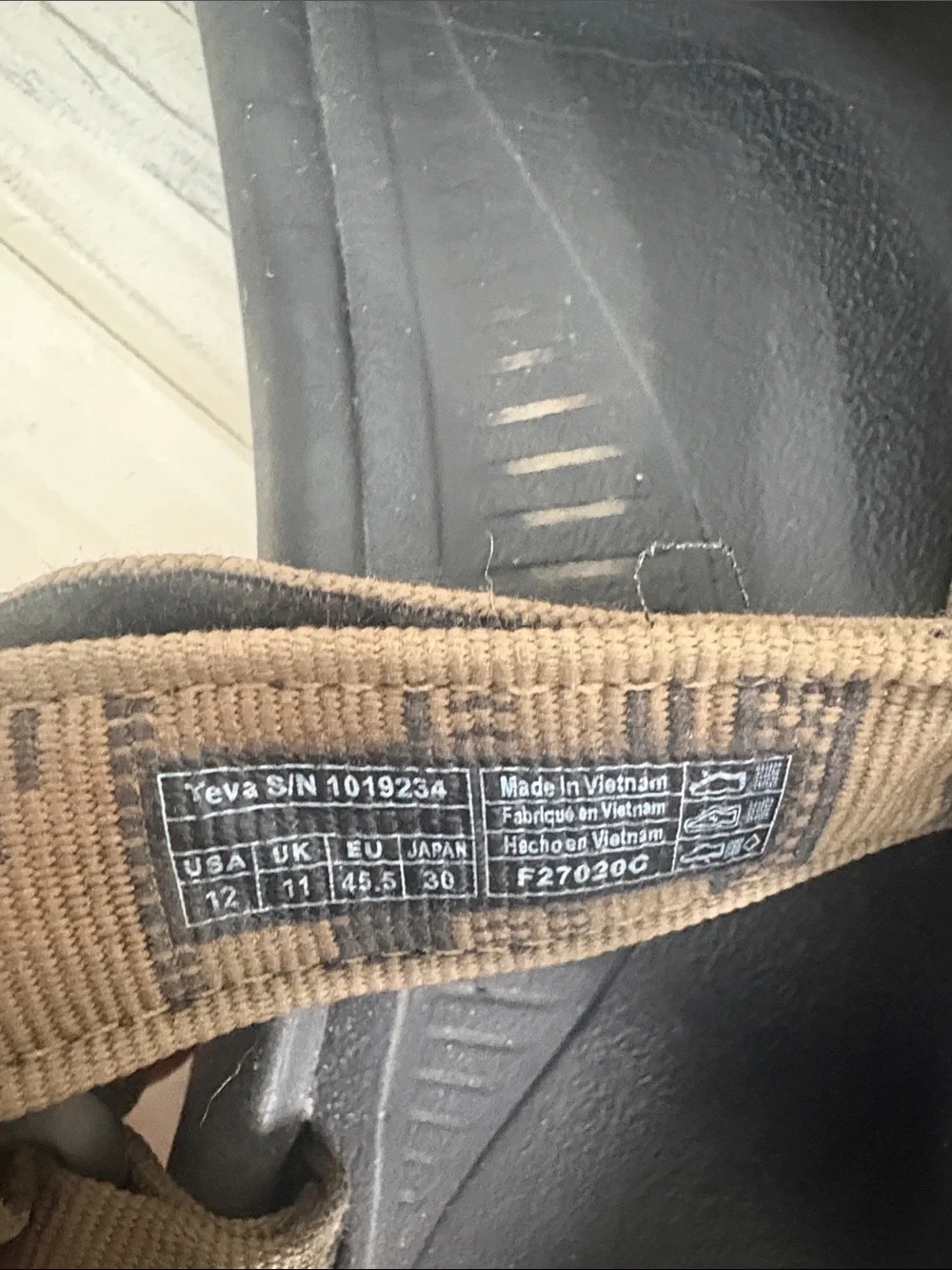 Teva Men's Brown and Black Adjustable Strap Sandals